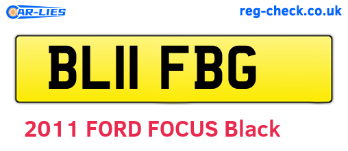 BL11FBG are the vehicle registration plates.