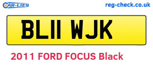 BL11WJK are the vehicle registration plates.