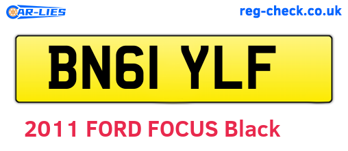 BN61YLF are the vehicle registration plates.