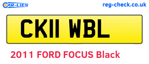 CK11WBL are the vehicle registration plates.