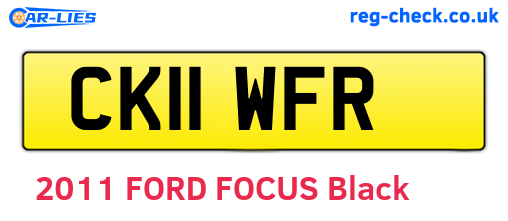 CK11WFR are the vehicle registration plates.