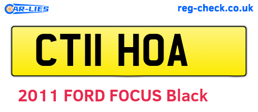 CT11HOA are the vehicle registration plates.