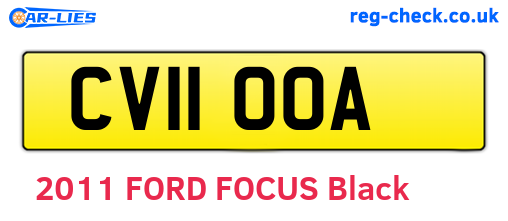 CV11OOA are the vehicle registration plates.