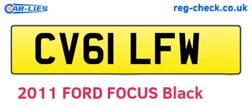 CV61LFW are the vehicle registration plates.