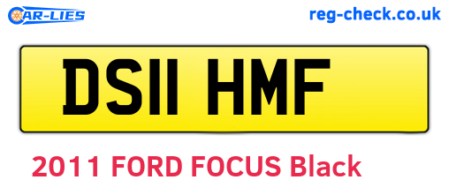 DS11HMF are the vehicle registration plates.