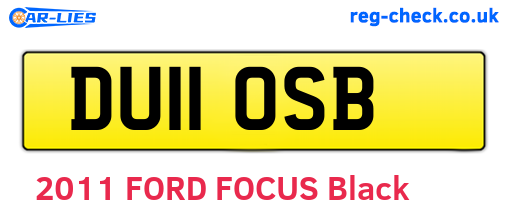 DU11OSB are the vehicle registration plates.