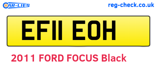 EF11EOH are the vehicle registration plates.