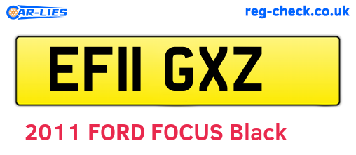 EF11GXZ are the vehicle registration plates.