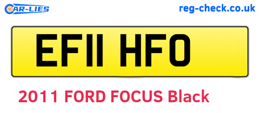 EF11HFO are the vehicle registration plates.