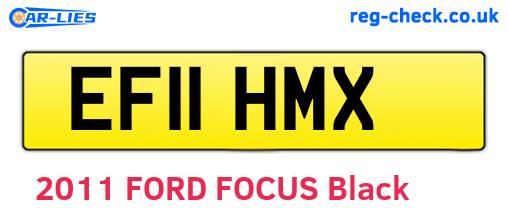EF11HMX are the vehicle registration plates.