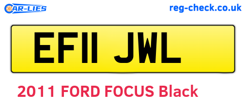 EF11JWL are the vehicle registration plates.