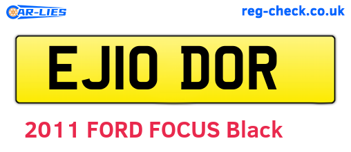 EJ10DOR are the vehicle registration plates.