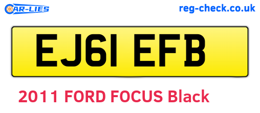 EJ61EFB are the vehicle registration plates.