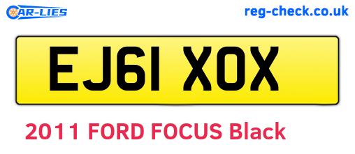 EJ61XOX are the vehicle registration plates.
