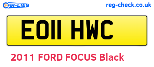 EO11HWC are the vehicle registration plates.
