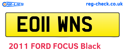 EO11WNS are the vehicle registration plates.