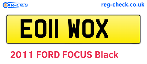 EO11WOX are the vehicle registration plates.