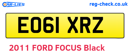 EO61XRZ are the vehicle registration plates.
