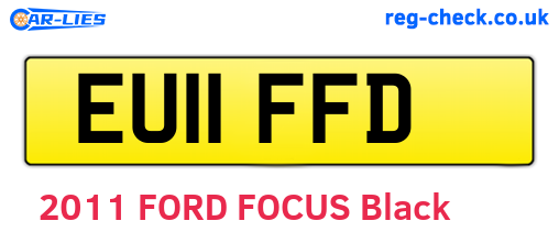 EU11FFD are the vehicle registration plates.