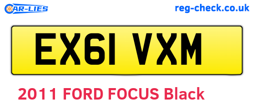 EX61VXM are the vehicle registration plates.