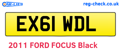 EX61WDL are the vehicle registration plates.