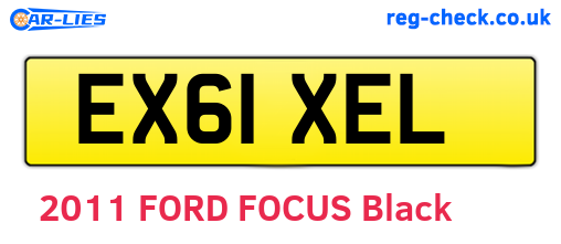 EX61XEL are the vehicle registration plates.