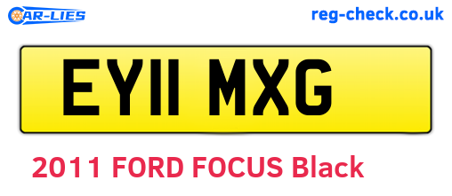 EY11MXG are the vehicle registration plates.
