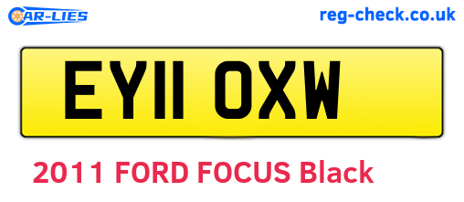 EY11OXW are the vehicle registration plates.