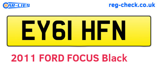 EY61HFN are the vehicle registration plates.