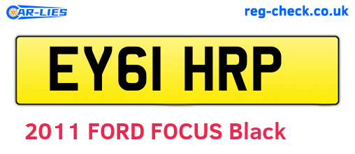 EY61HRP are the vehicle registration plates.