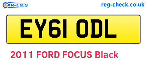 EY61ODL are the vehicle registration plates.