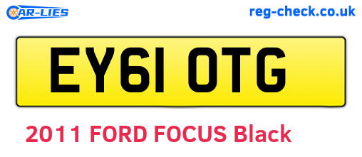 EY61OTG are the vehicle registration plates.