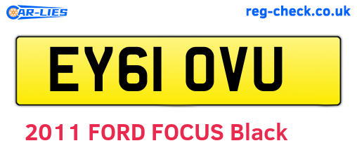 EY61OVU are the vehicle registration plates.