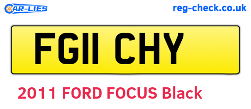 FG11CHY are the vehicle registration plates.
