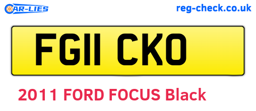 FG11CKO are the vehicle registration plates.