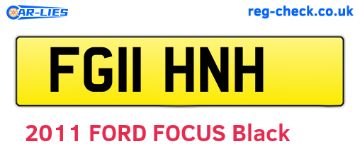 FG11HNH are the vehicle registration plates.