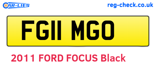 FG11MGO are the vehicle registration plates.