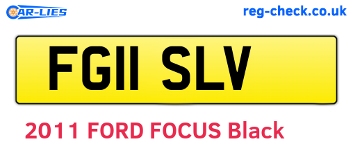 FG11SLV are the vehicle registration plates.