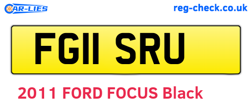 FG11SRU are the vehicle registration plates.