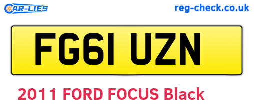 FG61UZN are the vehicle registration plates.
