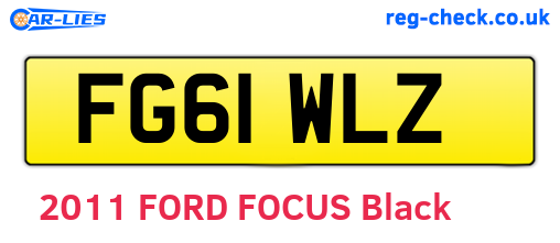 FG61WLZ are the vehicle registration plates.
