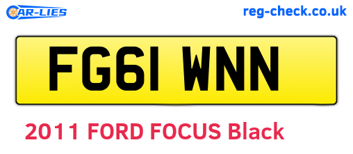 FG61WNN are the vehicle registration plates.