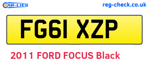 FG61XZP are the vehicle registration plates.