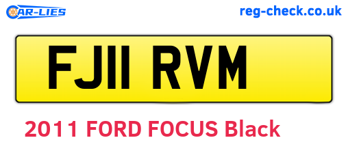 FJ11RVM are the vehicle registration plates.