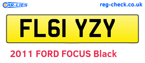 FL61YZY are the vehicle registration plates.