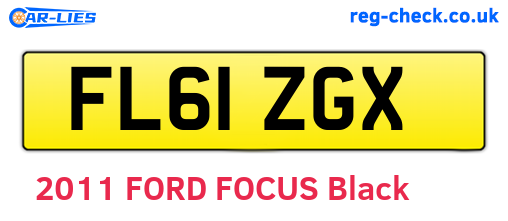 FL61ZGX are the vehicle registration plates.