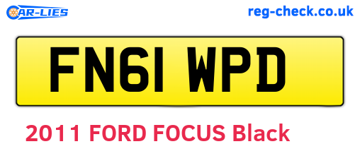 FN61WPD are the vehicle registration plates.