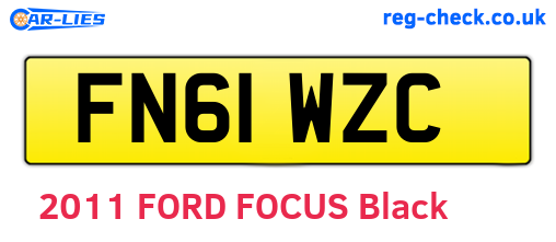 FN61WZC are the vehicle registration plates.