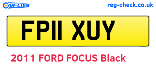 FP11XUY are the vehicle registration plates.