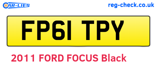 FP61TPY are the vehicle registration plates.